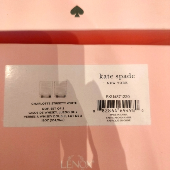 Brand New Kate Spade - Double Old Fashioned Glasses - Picture 2 of 5